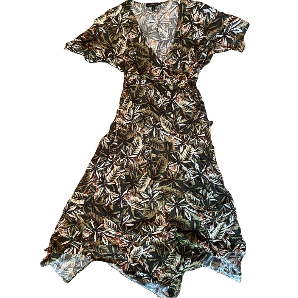 Banana Republic Tiger Print Wrap Dress
